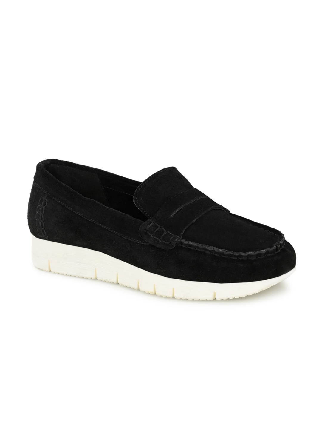 

Alberto Torresi Women Black All Day Suede Loafers