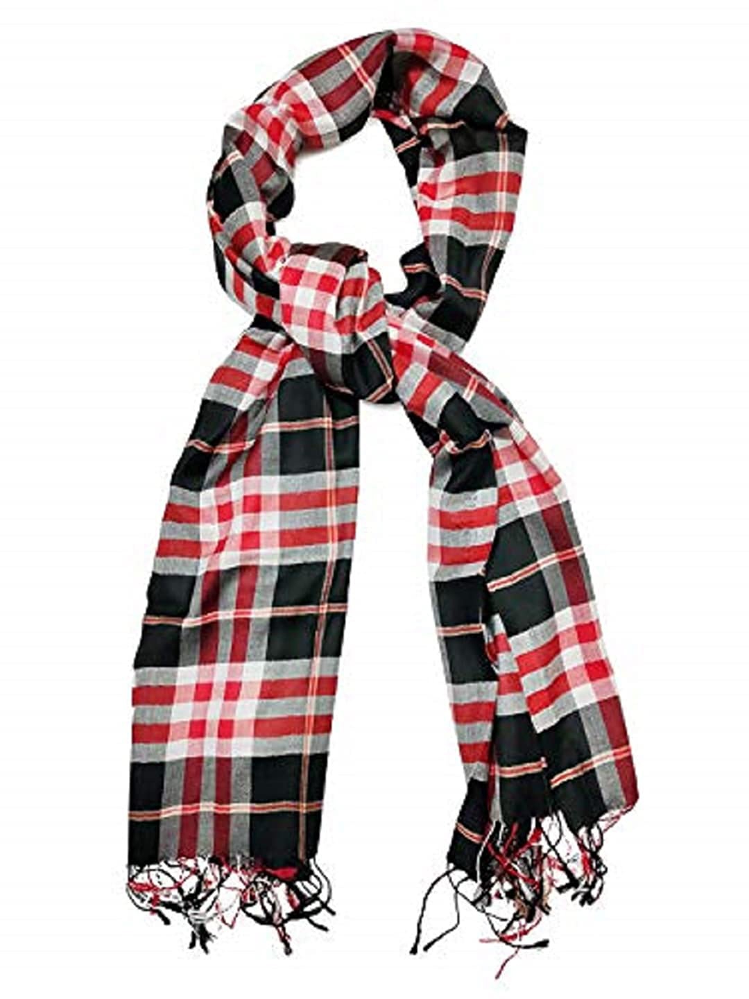 

Vastraa Fusion Red & Black Checked Woolen Stole