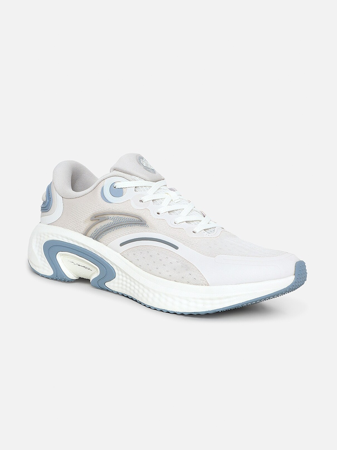 

Anta Men Grey Mesh Walking Non-Marking Lace-up Shoes