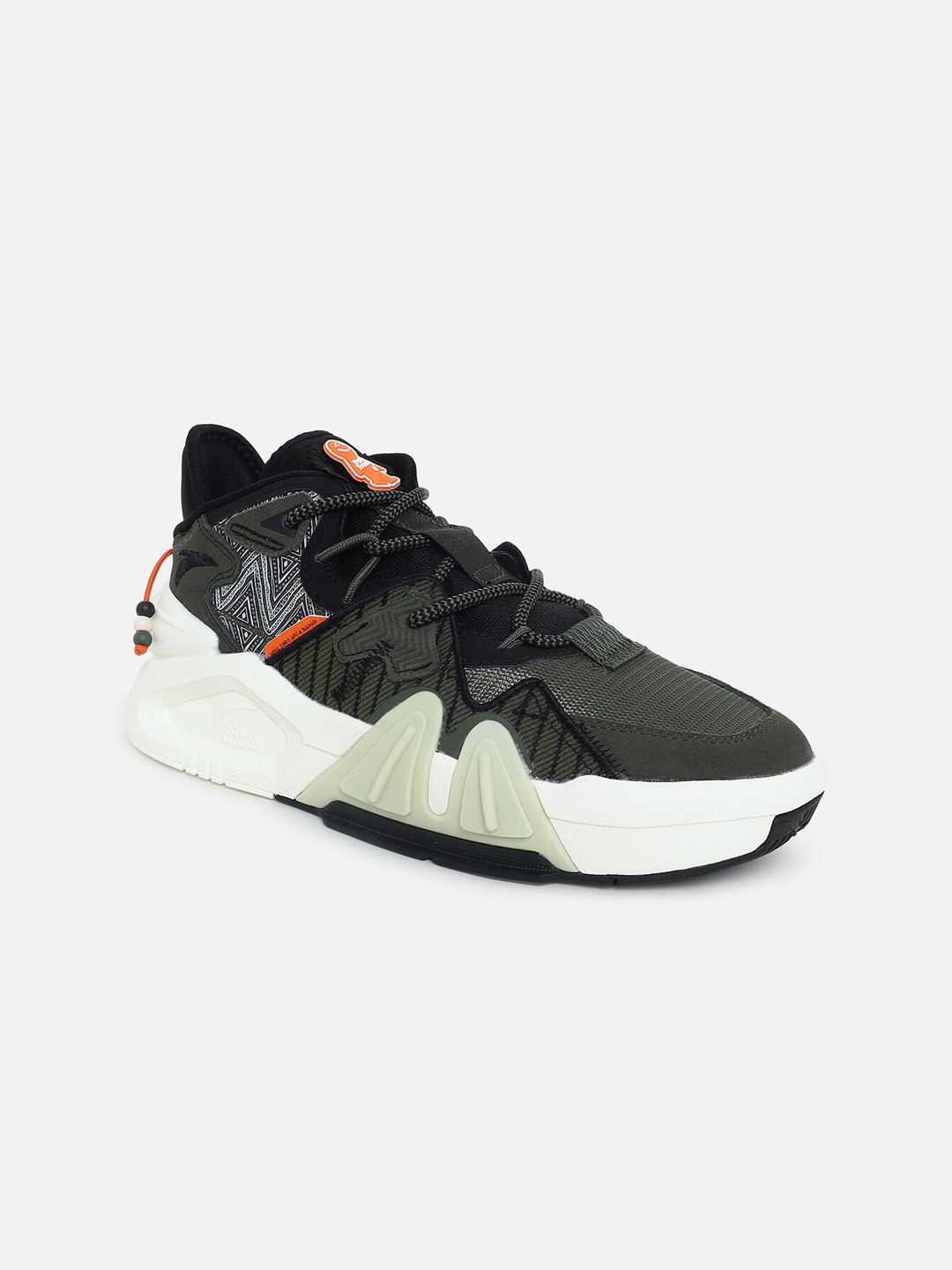 

Anta Men Green Woven Design Sneakers