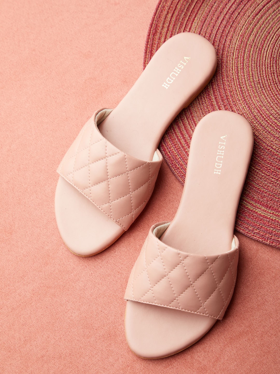 

Vishudh Women Open Toe Flats, Pink