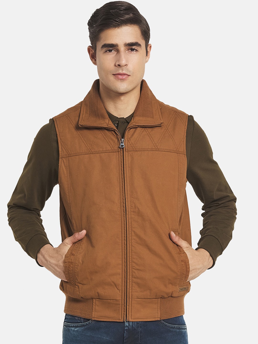 

Monte Carlo Men Brown Bomber Cotton Jacket