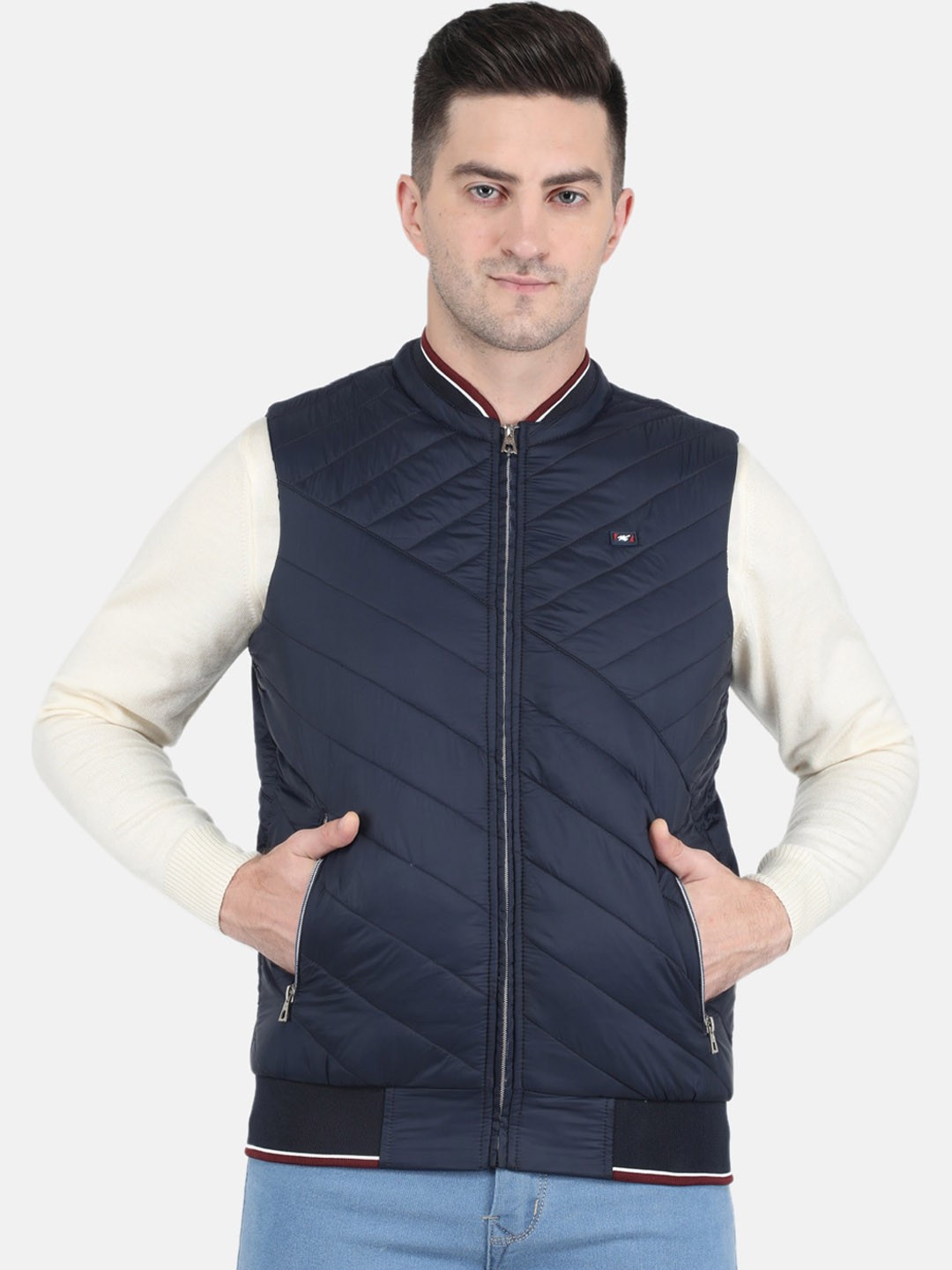 

Monte Carlo Men Navy Blue Bomber Jacket