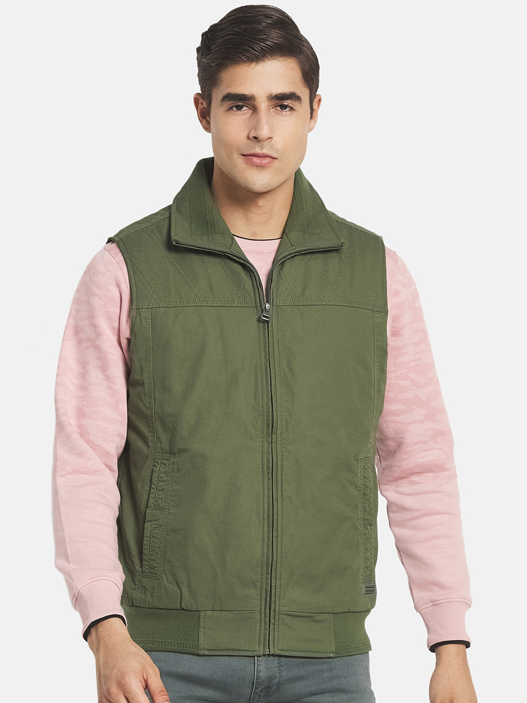 

Monte Carlo Men Plus Size Olive Green Bomber aw22 Jacket