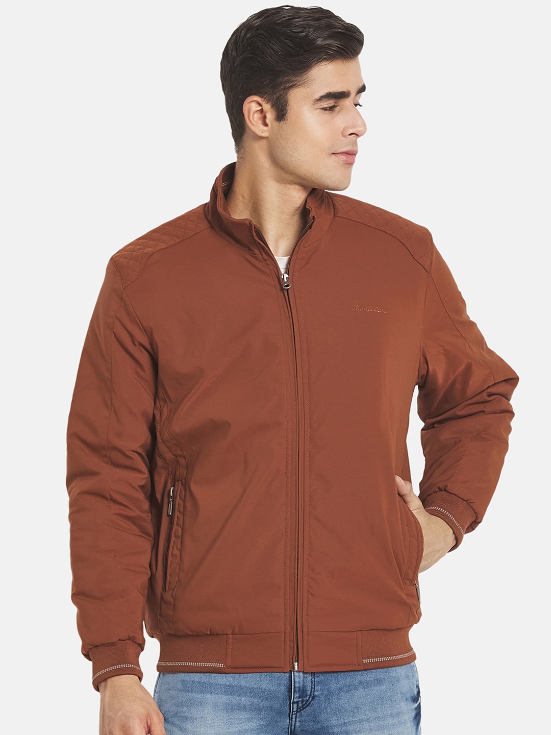 

Monte Carlo Men Rust Solid Bomber Jacket