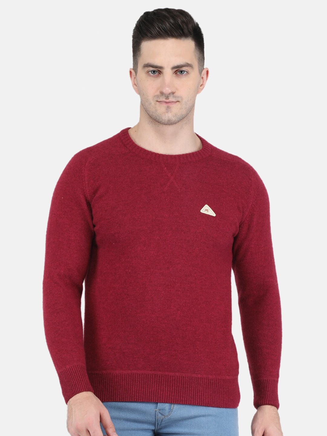 

Monte Carlo Men Woolen Boucle Pullover, Red