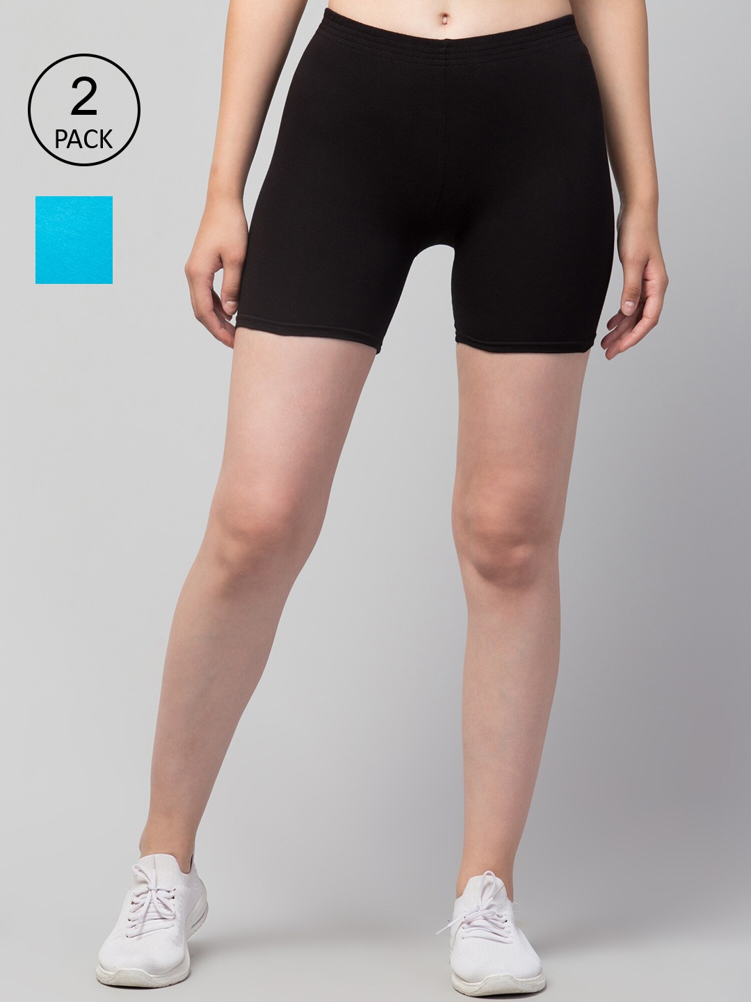 

Apraa & Parma Women Sea Green Slim Fit Cycling Sports Shorts