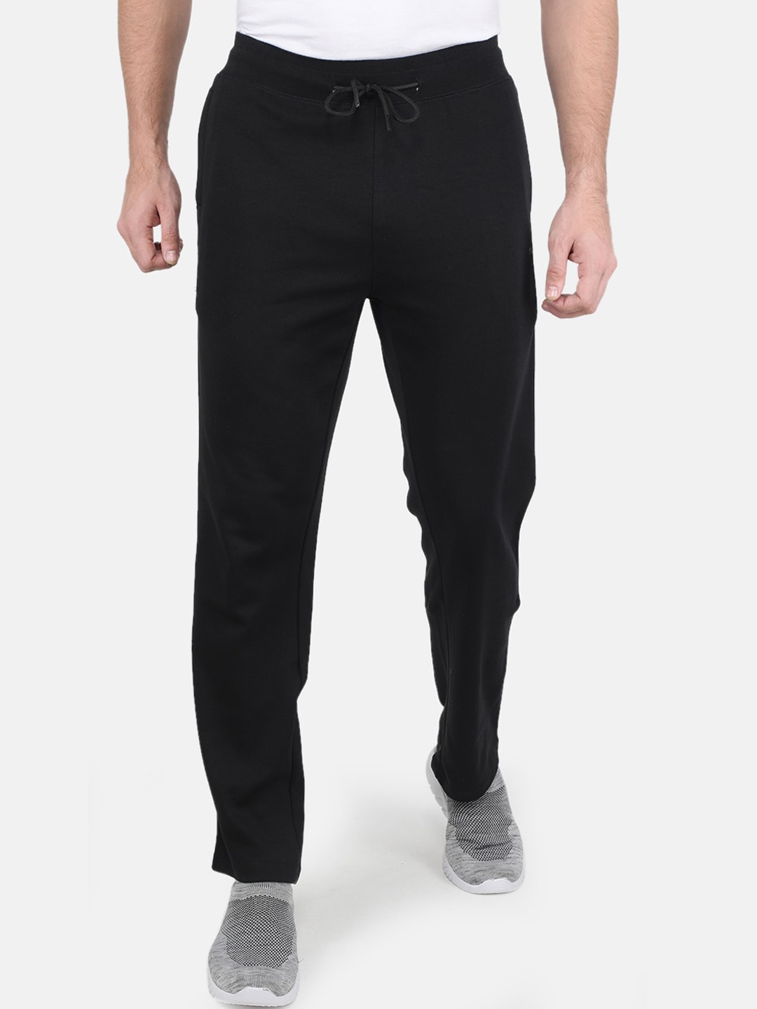 

Monte Carlo Men Black Solid Cotton Track Pants