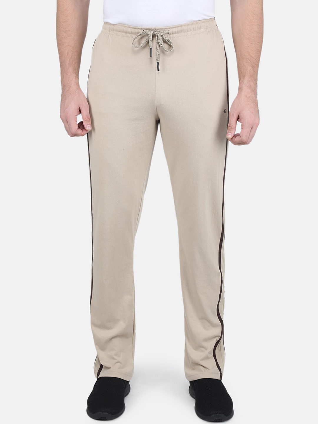 

Monte Carlo Men Brown Cotton Solid Track Pants
