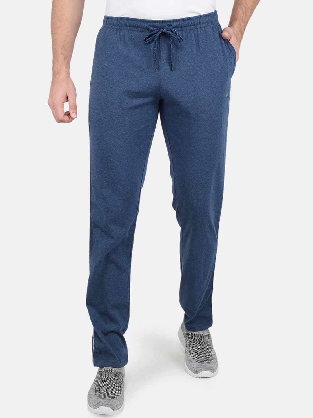 

Monte Carlo Men Blue Solid Track Pants