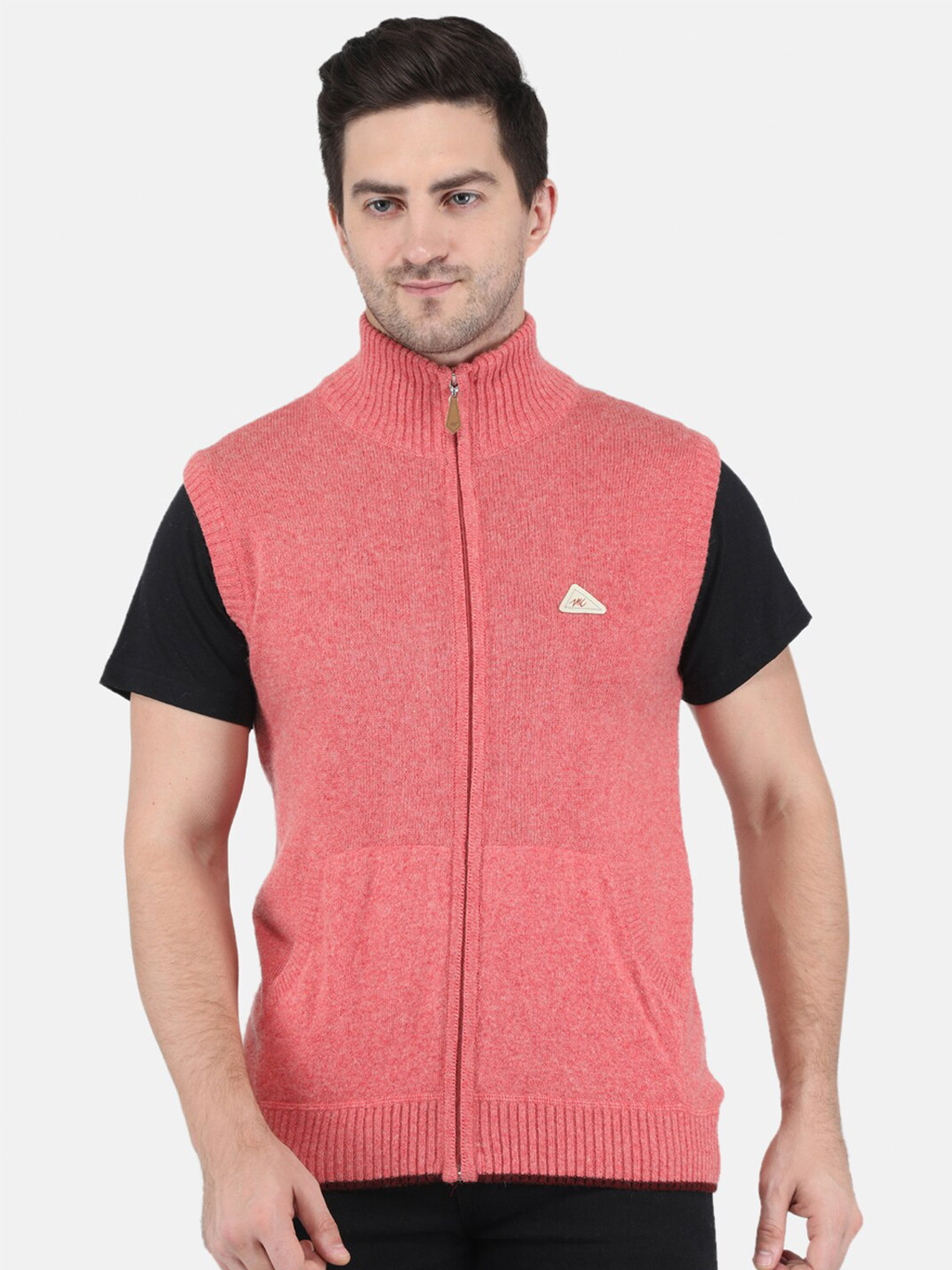 

Monte Carlo Men Red Solid Woolen Sweater