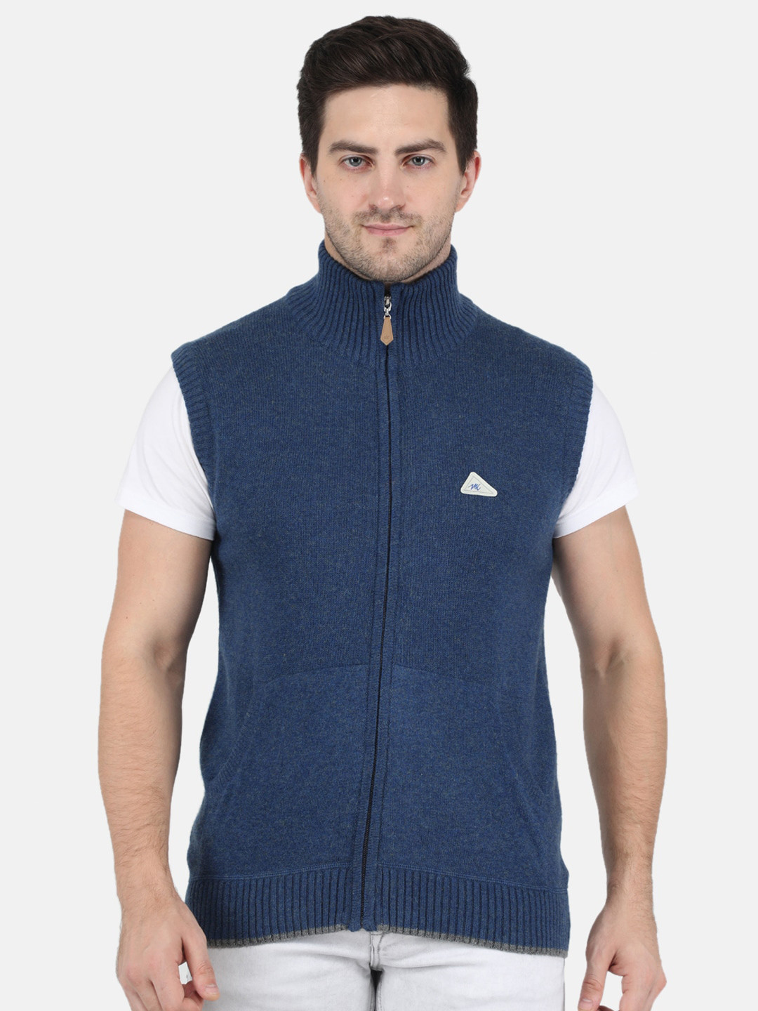 

Monte Carlo Men Blue Lambs Wool Sweater Vest