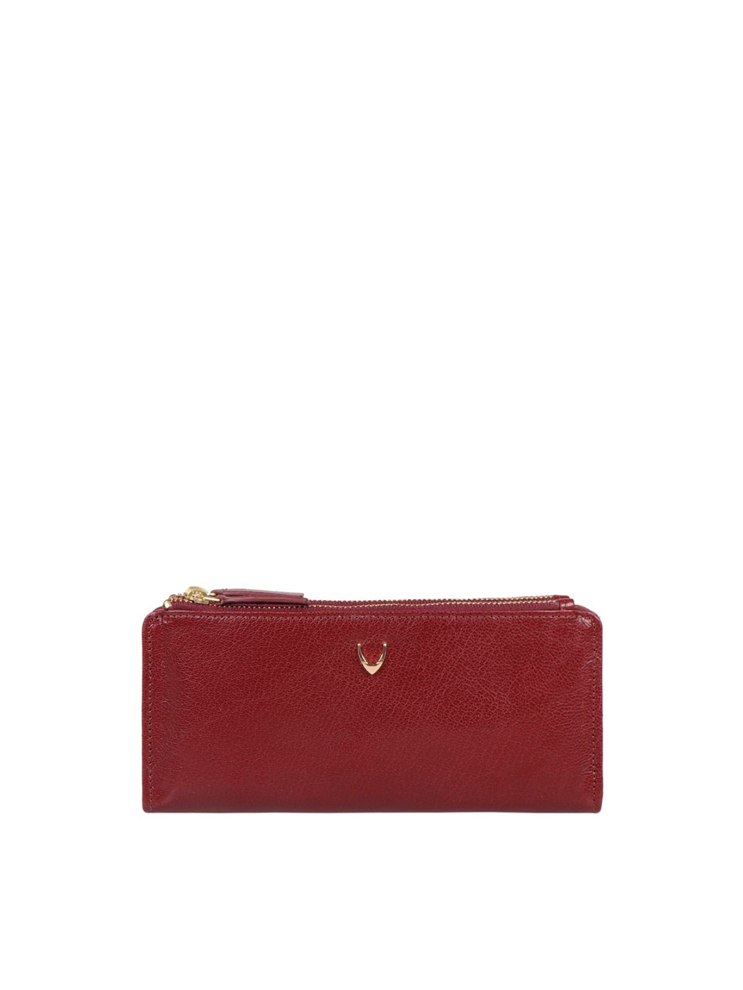 

Hidesign Women Red Textured Leather Two Fold Wallet