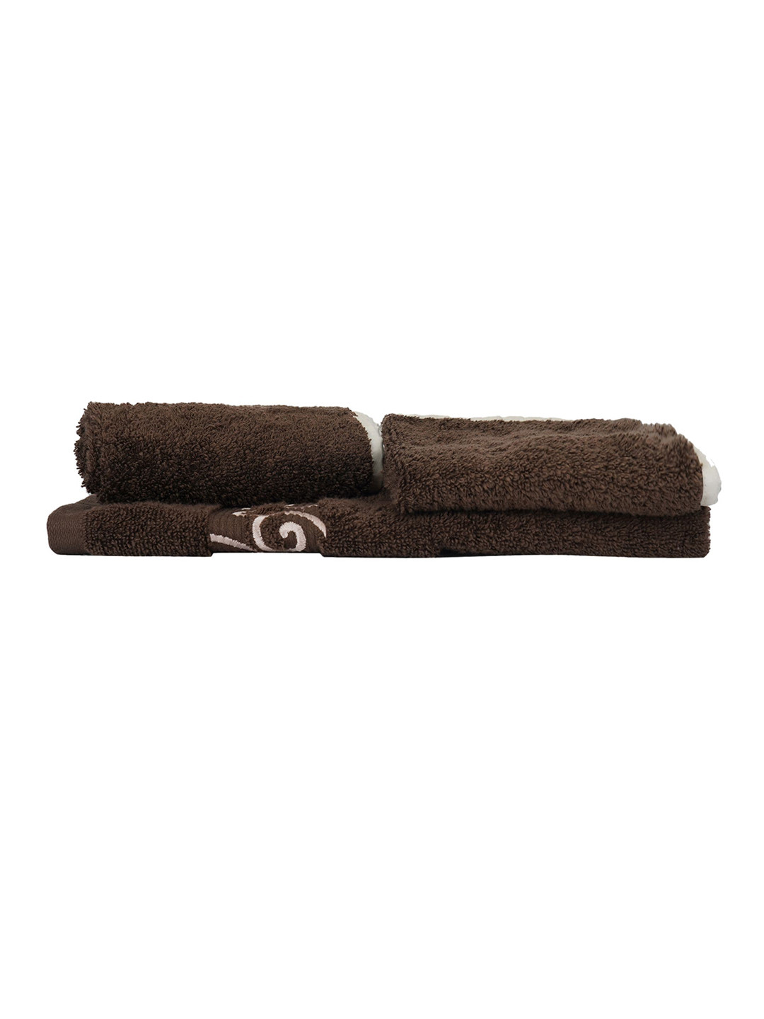 

LUSH & BEYOND Set of 3 Brown Solid 500 GSM Pure Cotton Towels