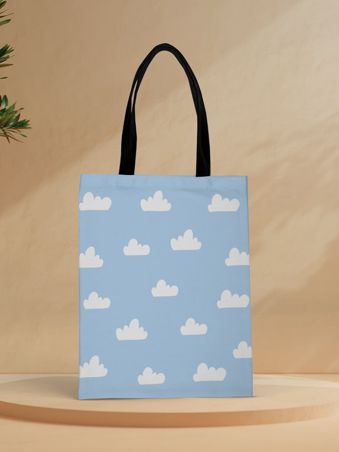 

Crazy Corner Blue & White Printed Tote Bag
