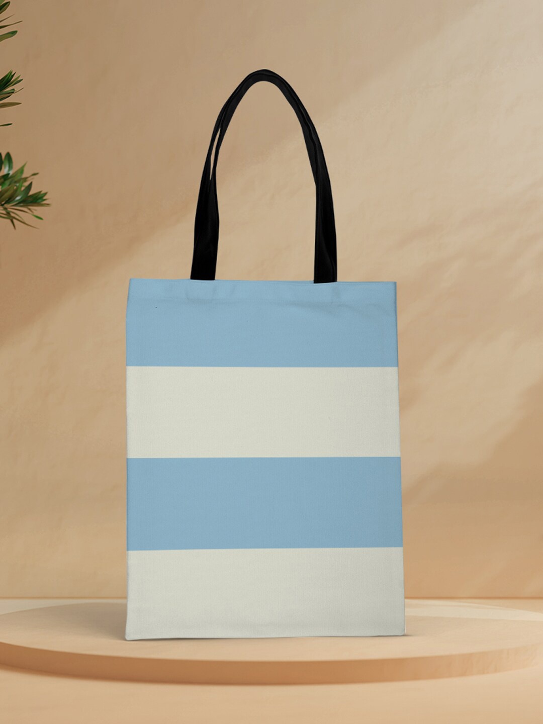 

Crazy Corner Blue Colourblocked Shopper Tote Bag