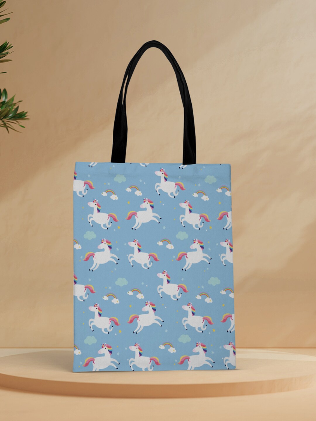

Crazy Corner Blue Printed Shopper Tote Bag