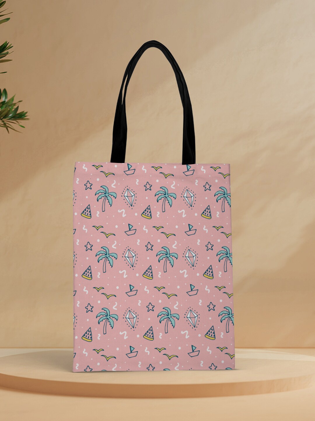 

Crazy Corner Pink Printed Oversized Shopper Tote Bag