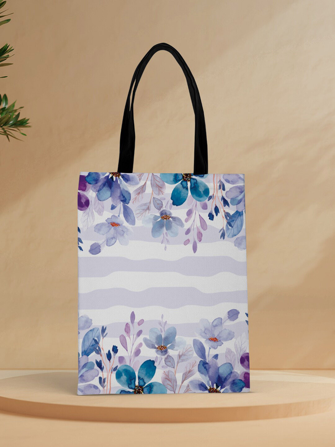 

Crazy Corner Purple Floral Printed Oversized Shopper Tote Bag