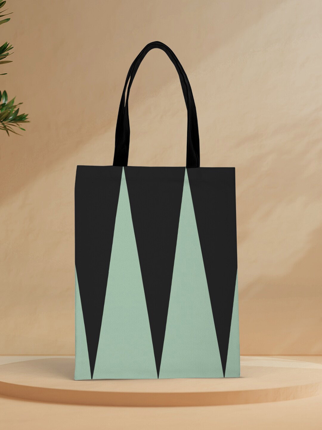 

Crazy Corner Sea Green Geometric Printed Oversized Shopper Tote Bag