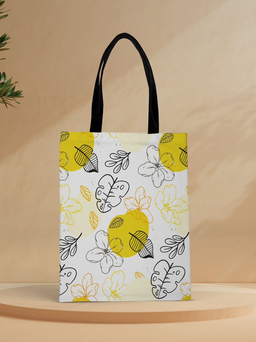 

Crazy Corner Floral Printed Shopper Tote Bag, Yellow