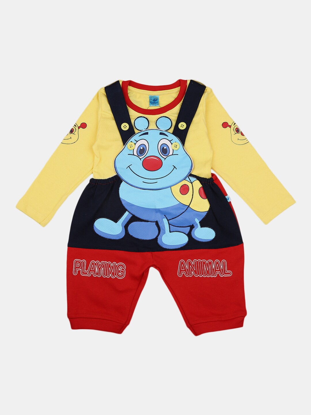 

V-Mart Unisex Kids Navy Blue & Red Printed T-shirt with Pyjamas