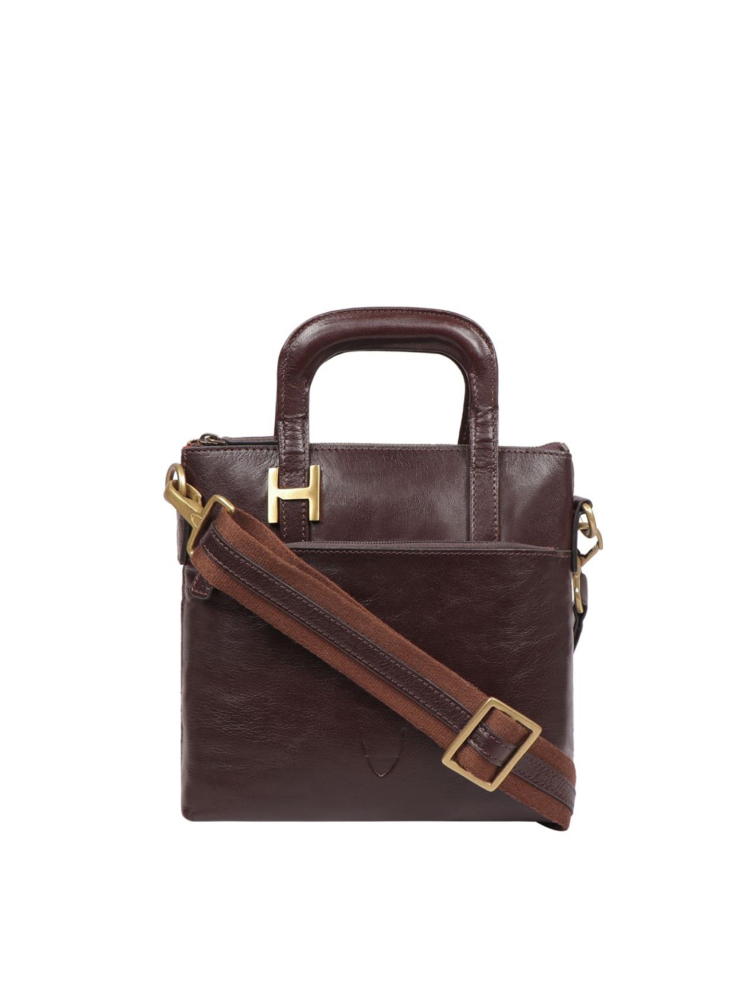 

Hidesign Men Brown Leather Messenger Bag