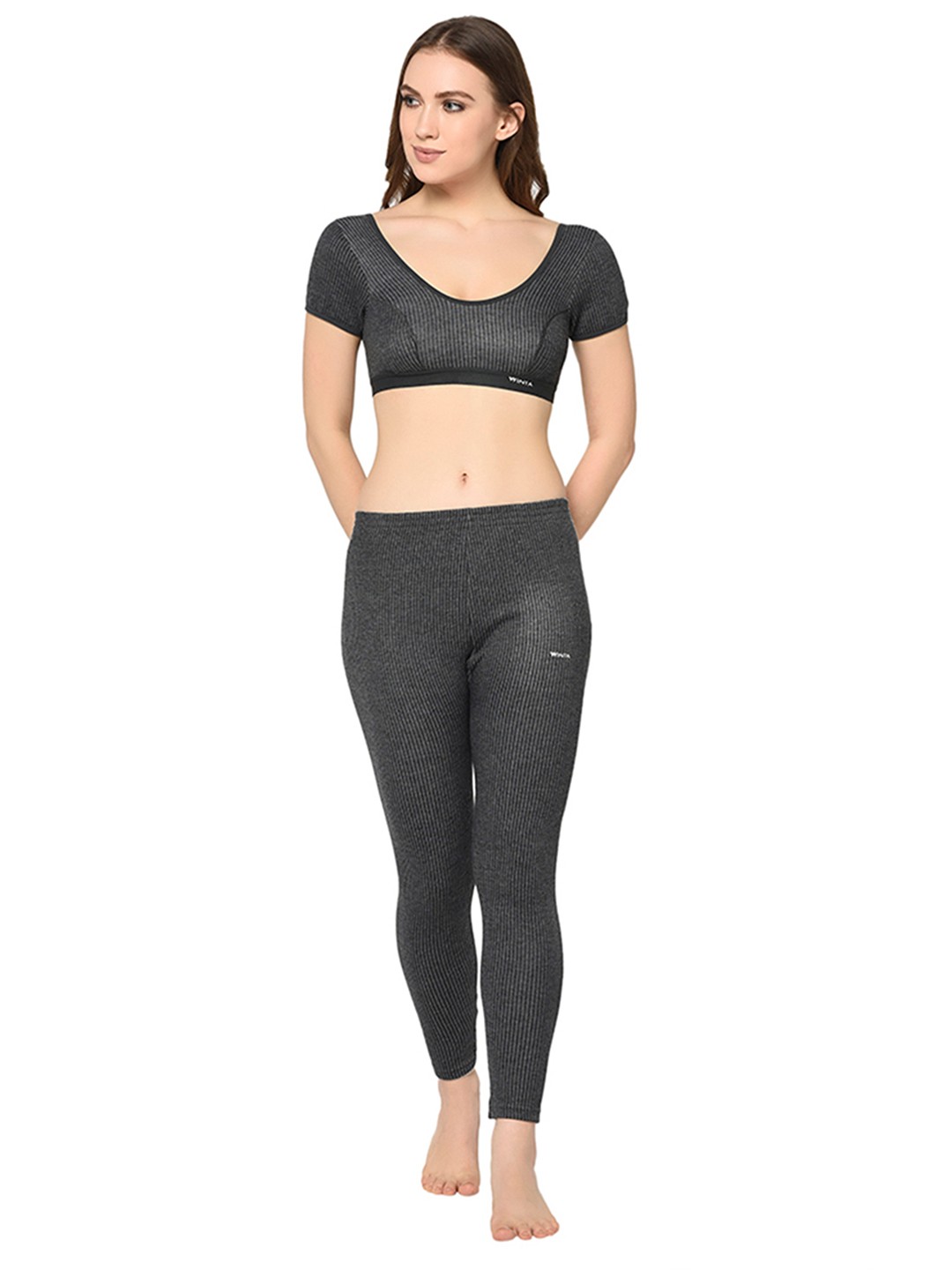 

GROVERSONS Paris Beauty Women Solid Thermal Set, Black