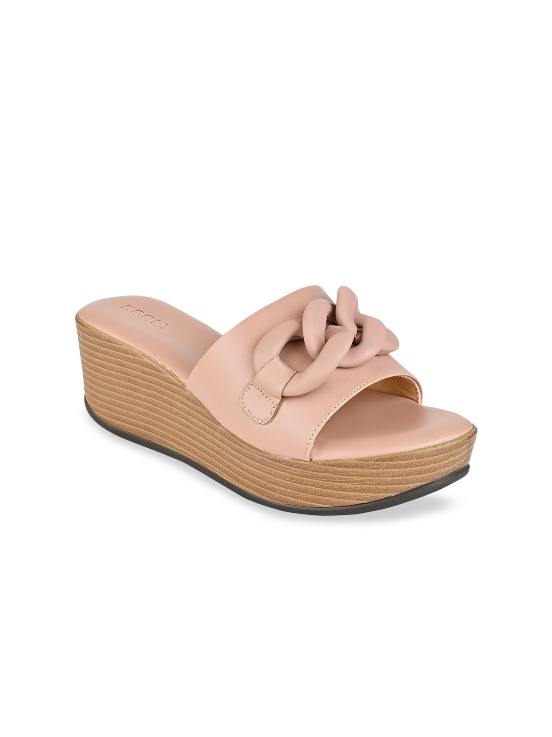 

Rocia Wedge Sandals with Bows, Pink