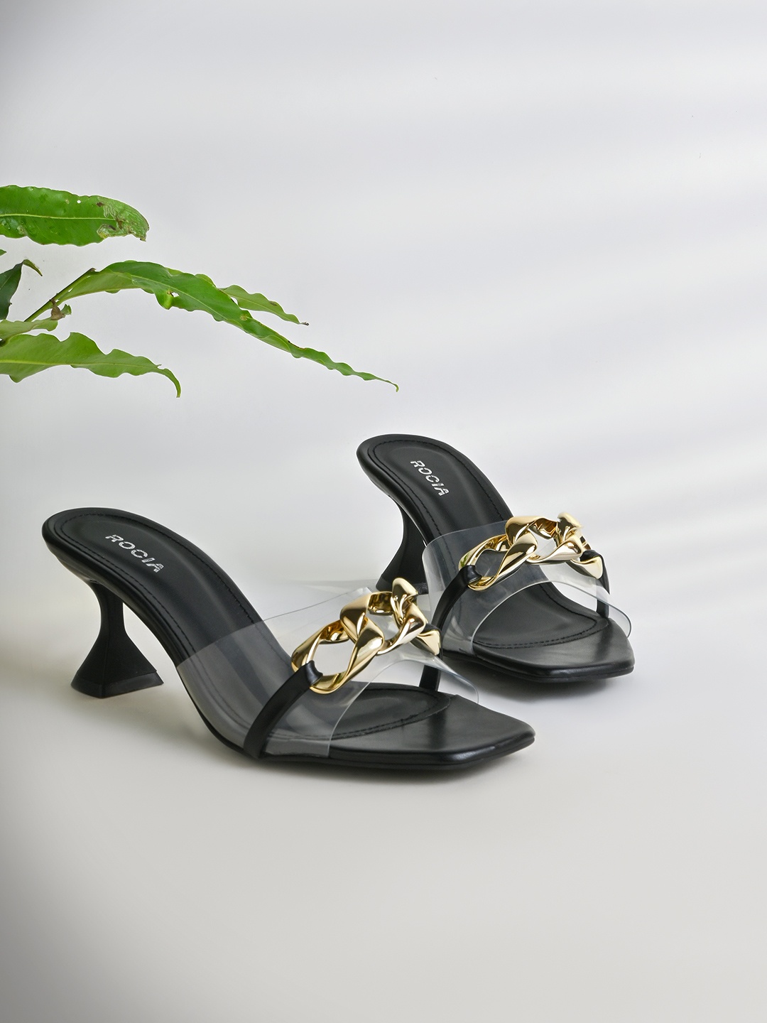 

Rocia Black Kitten Mules