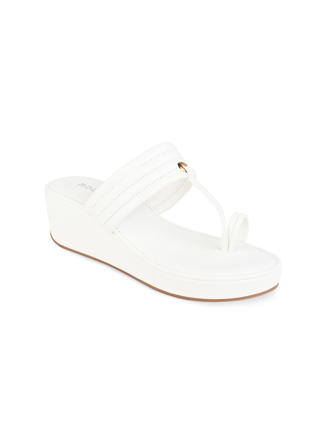 

Rocia White Flatform Mules