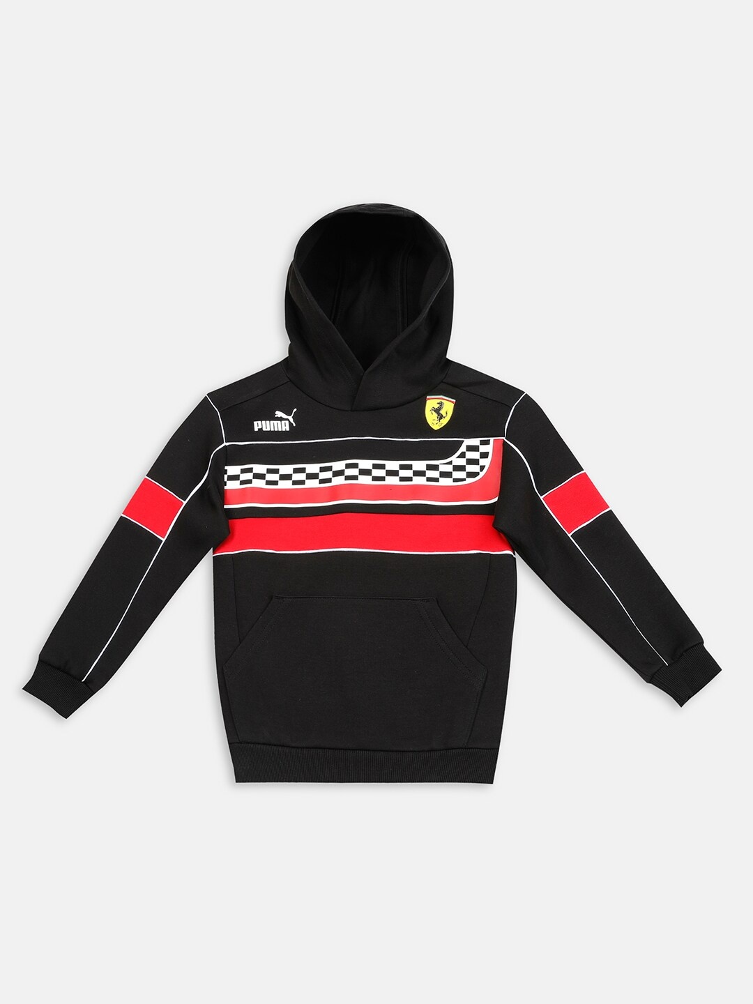 PUMA Motorsport Unisex Kids Black Printed Sweatshirt