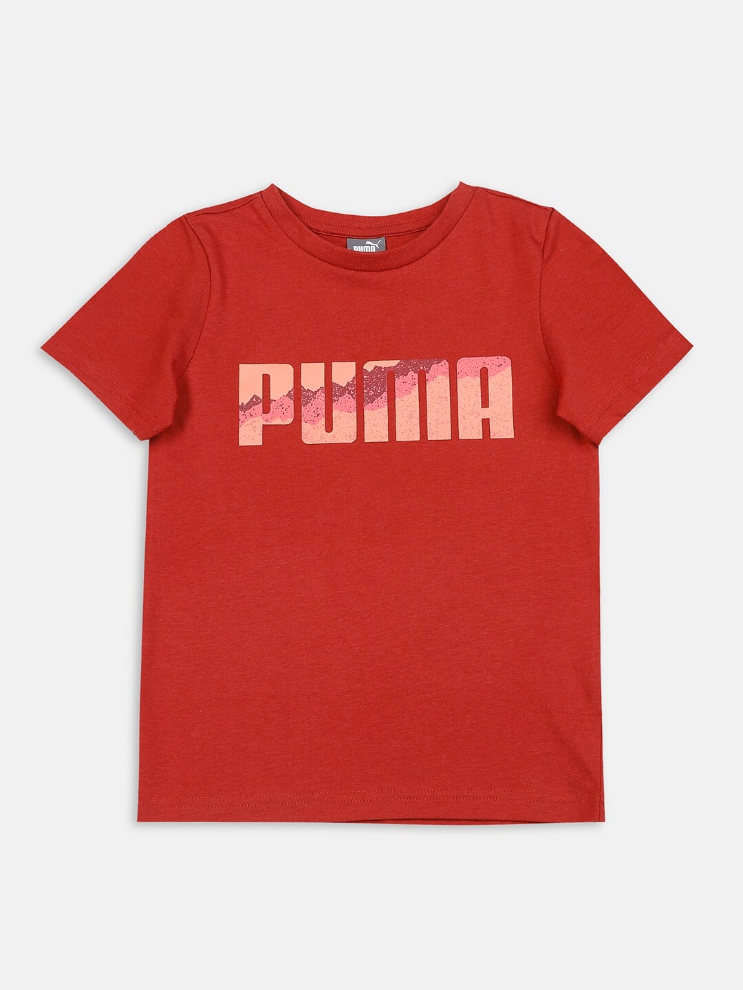 

Puma Boys Typography Printed Cotton Regular Fit T-shirt, Red