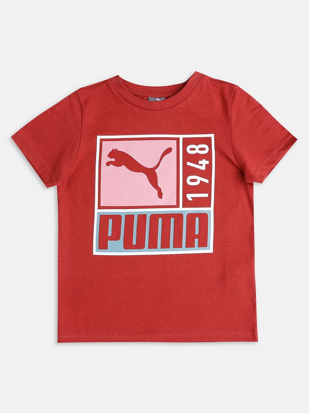

Puma Kids Regular Fit Red 1948 Graphic Youth Pure Cotton Printed T-shirts