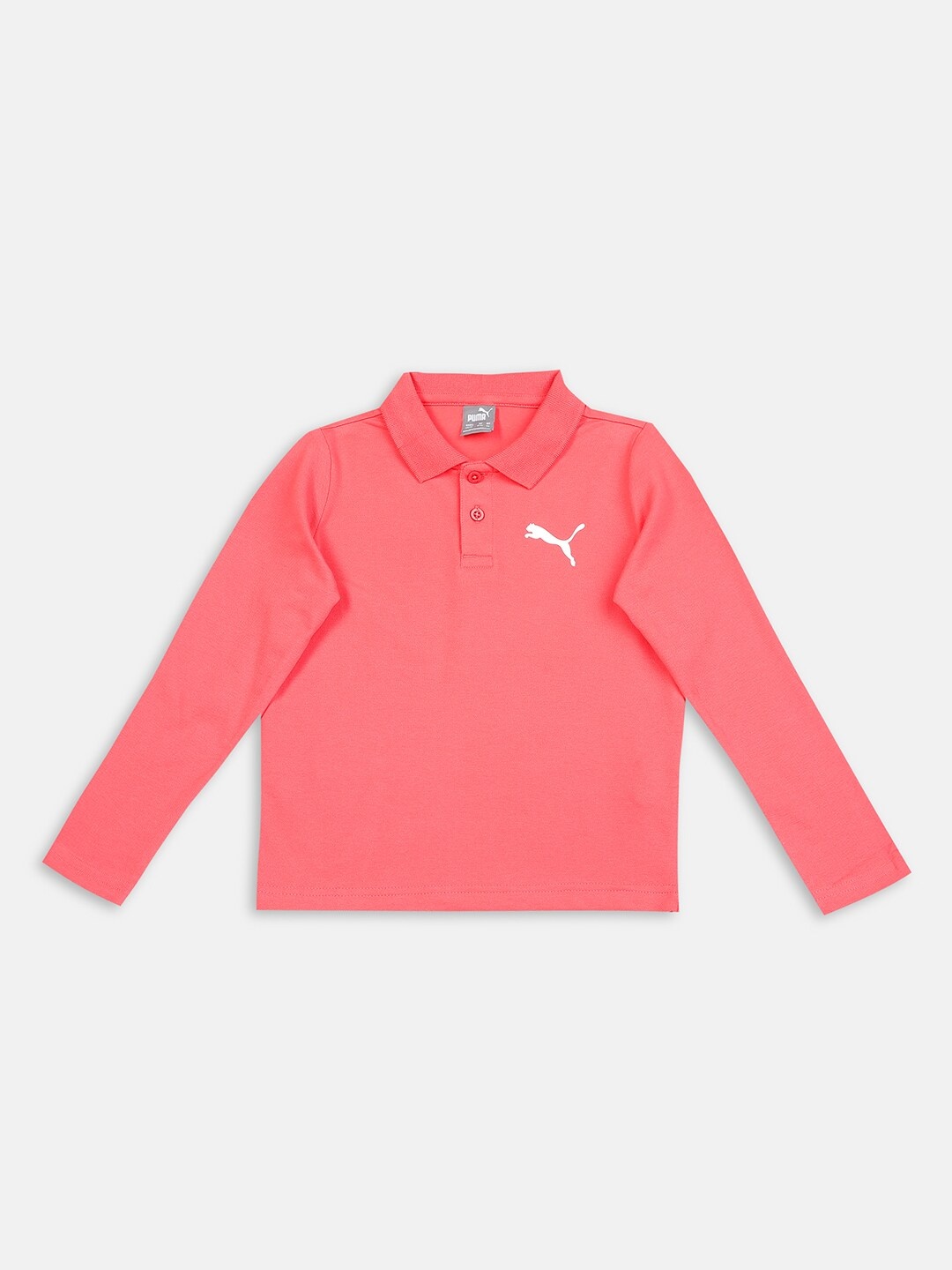 

Puma Boys Pink Polo Collar Regular Fit T-shirt