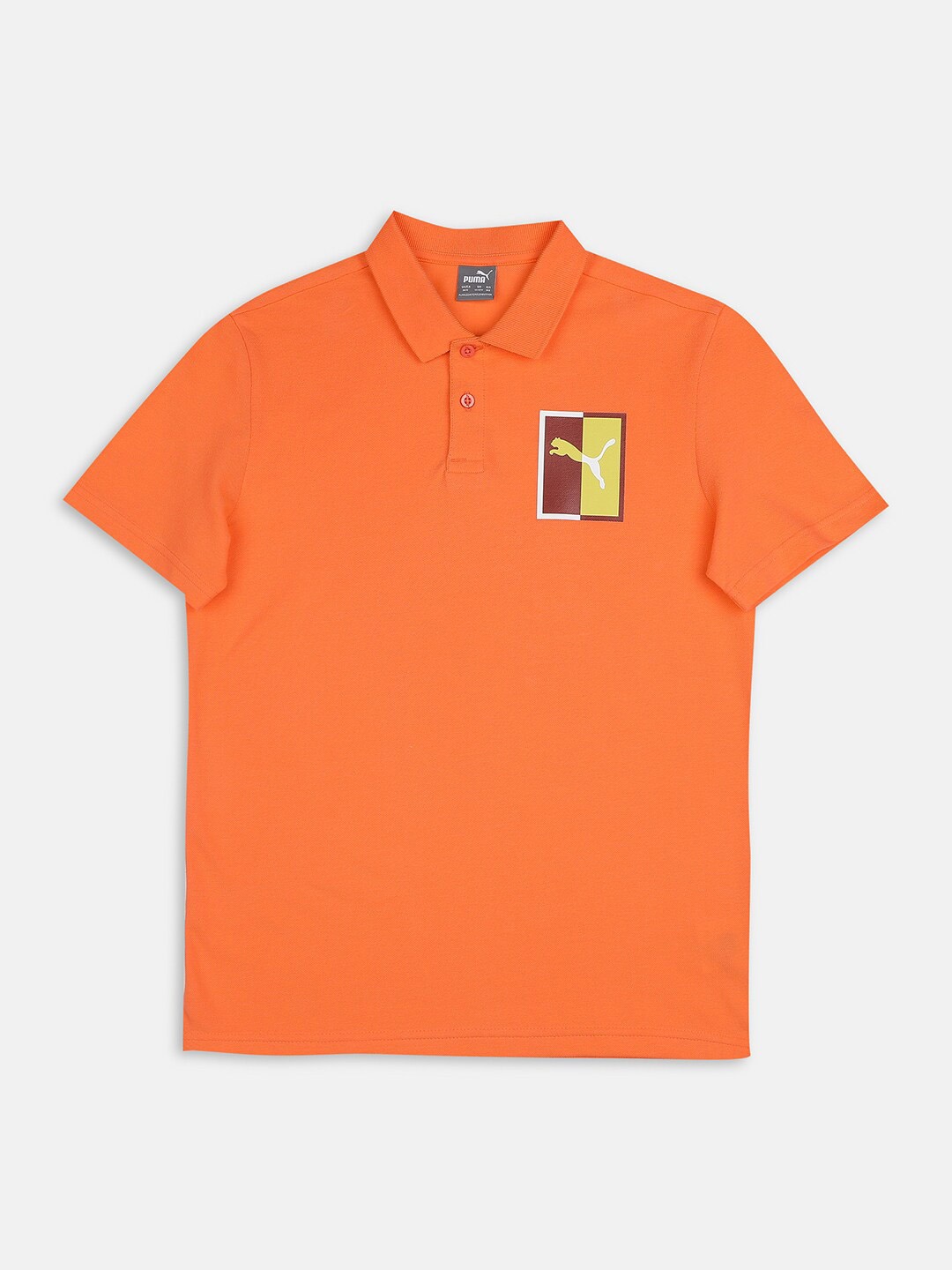 

PUMA Graphic Youth Polo T-Shirt, Orange