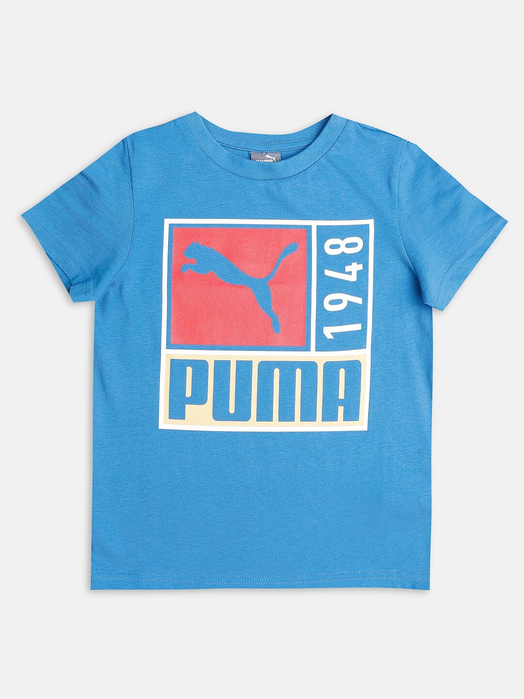 

Puma Kids Blue Printed 1948 Graphic Youth T-Shirt