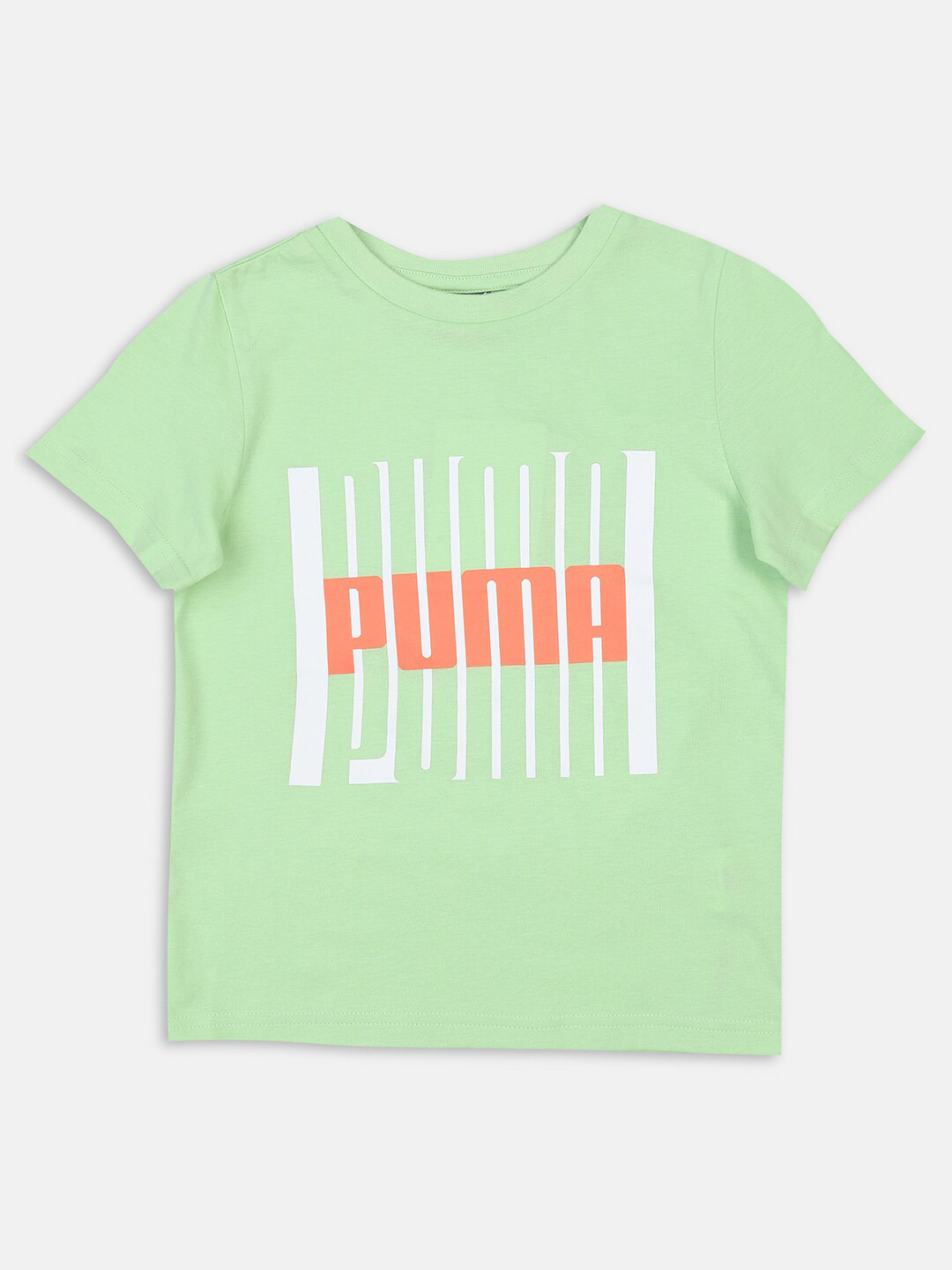 

Puma Kids Green Typography Printed T-shirt