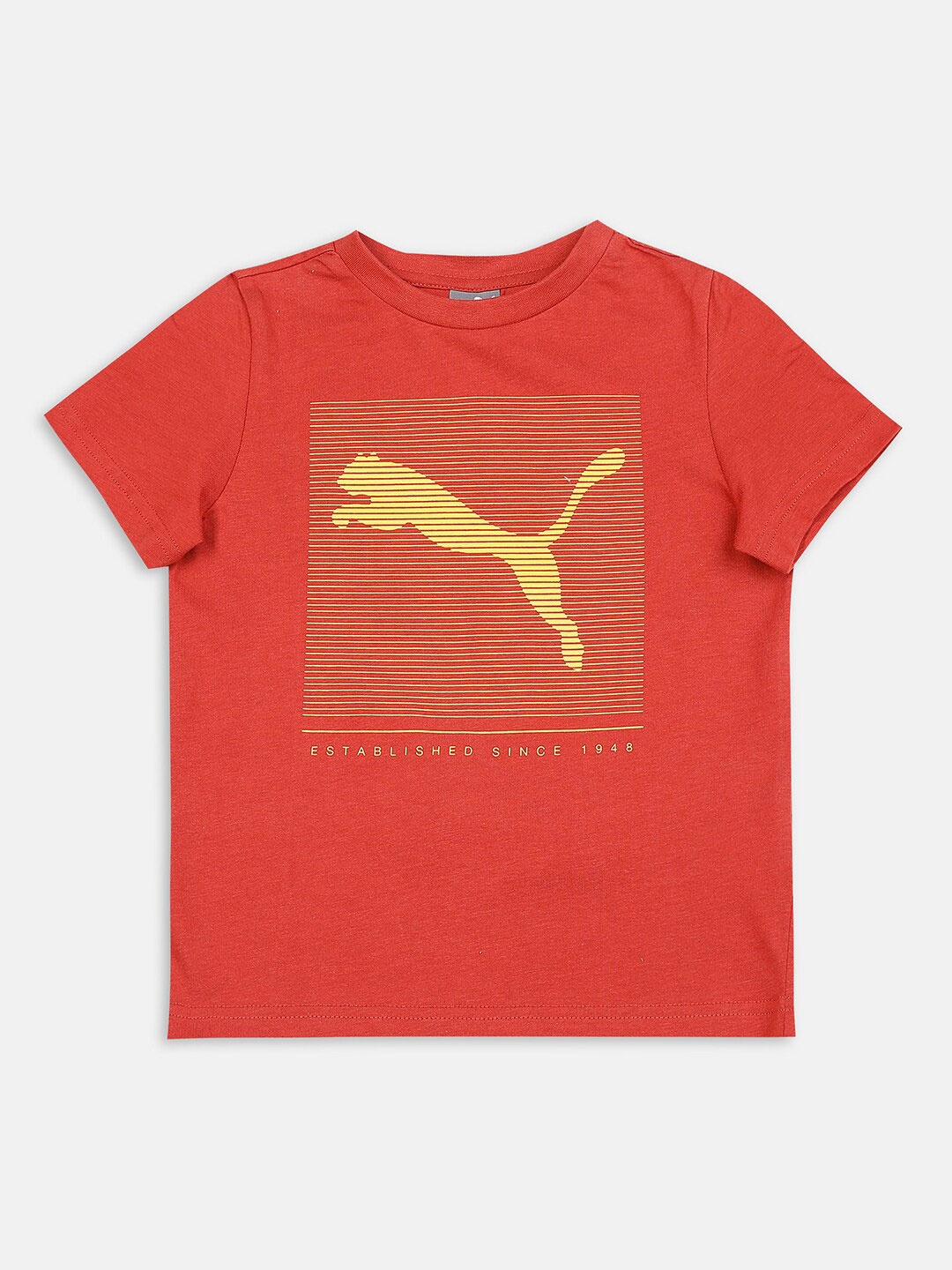 

Puma Kids Orange Graphic Vl Youth Regular Fit T-Shirt