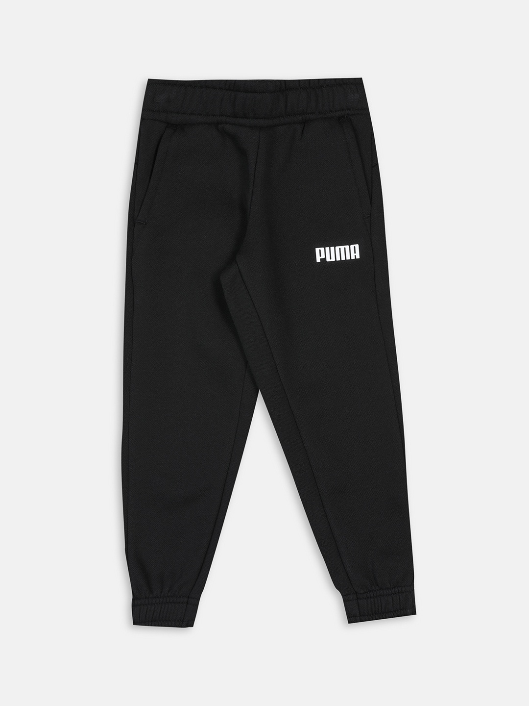

Puma Boys Black Solid Mid-Rise Essential Knitted Cotton Regular Fit Joggers