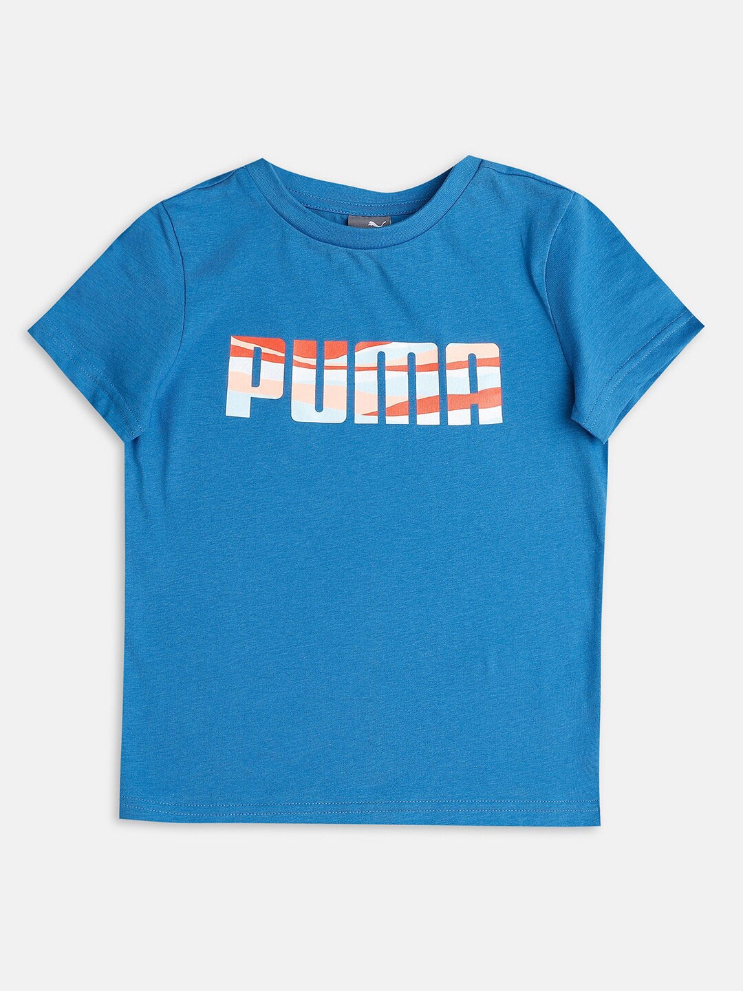 

Puma Kids Blue & White Typography Printed T-shirt PUMA Graphic Vl Youth T-Shirt