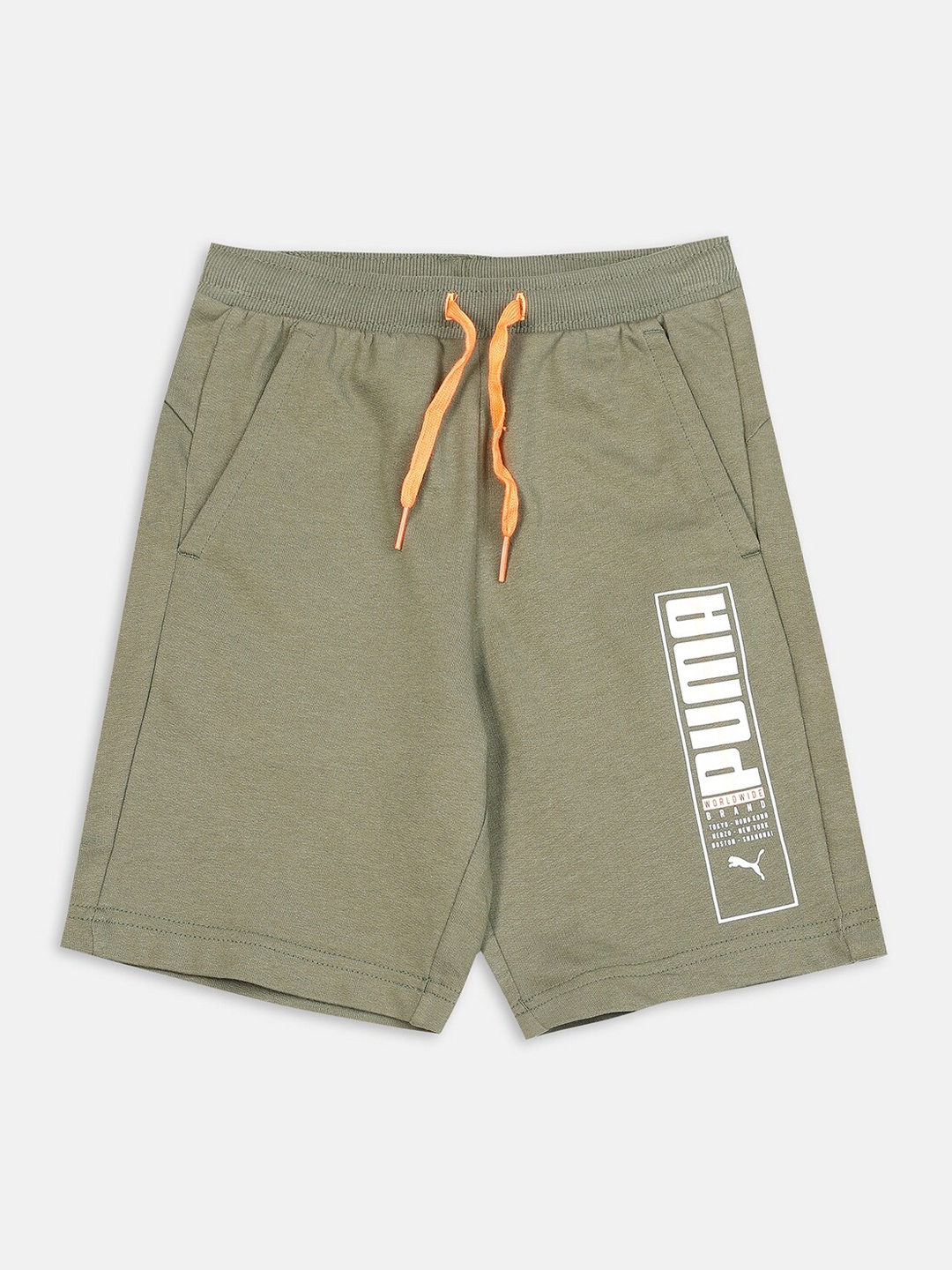 

Puma Boys Worldwide Graphic Youth Regular Fit Shorts, Green