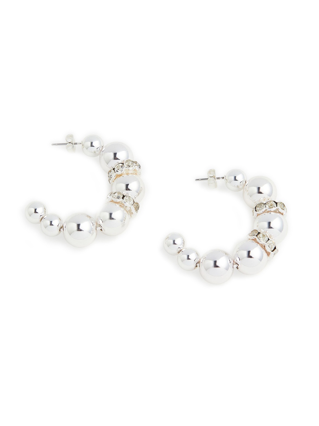 

H&M Women Silver-Toned Hoop Earrings