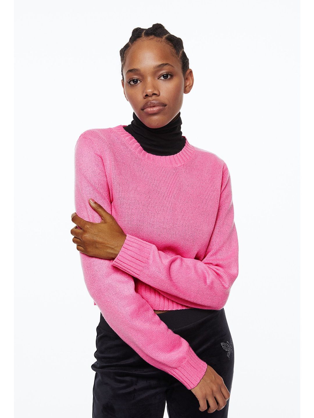 

H&M Women Fine-Knit Jumper, Pink