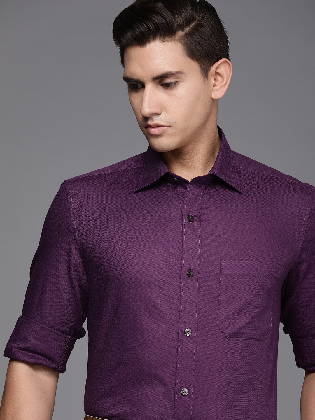 

Louis Philippe Pure Cotton Classic Formal Shirt, Burgundy