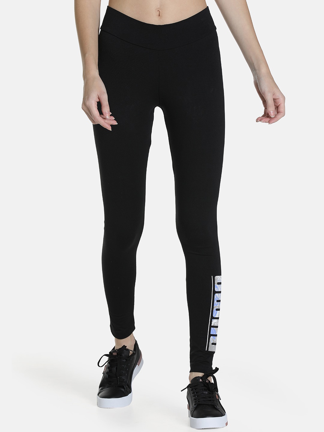 

Puma Women Black Printed Tight
