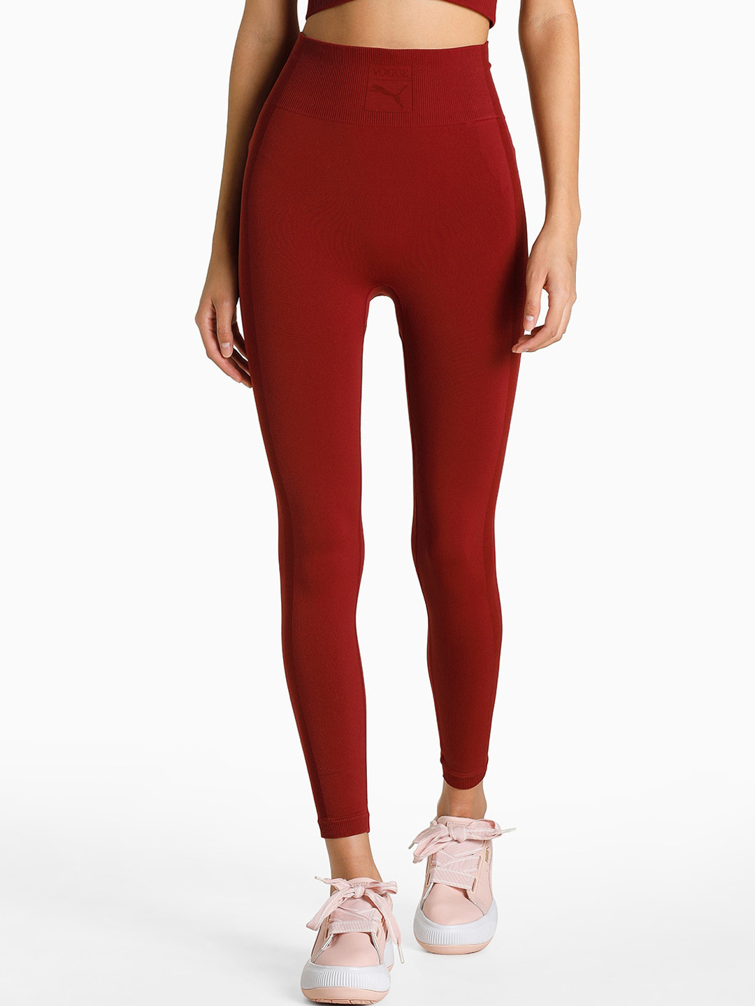 

Puma Women Red Solid Ankle-Length High-Rise Tights