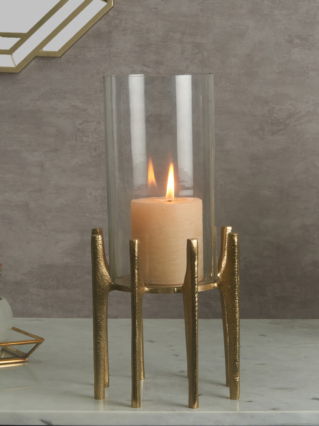 

HomeTown Gold-Toned Solid Candle Holder