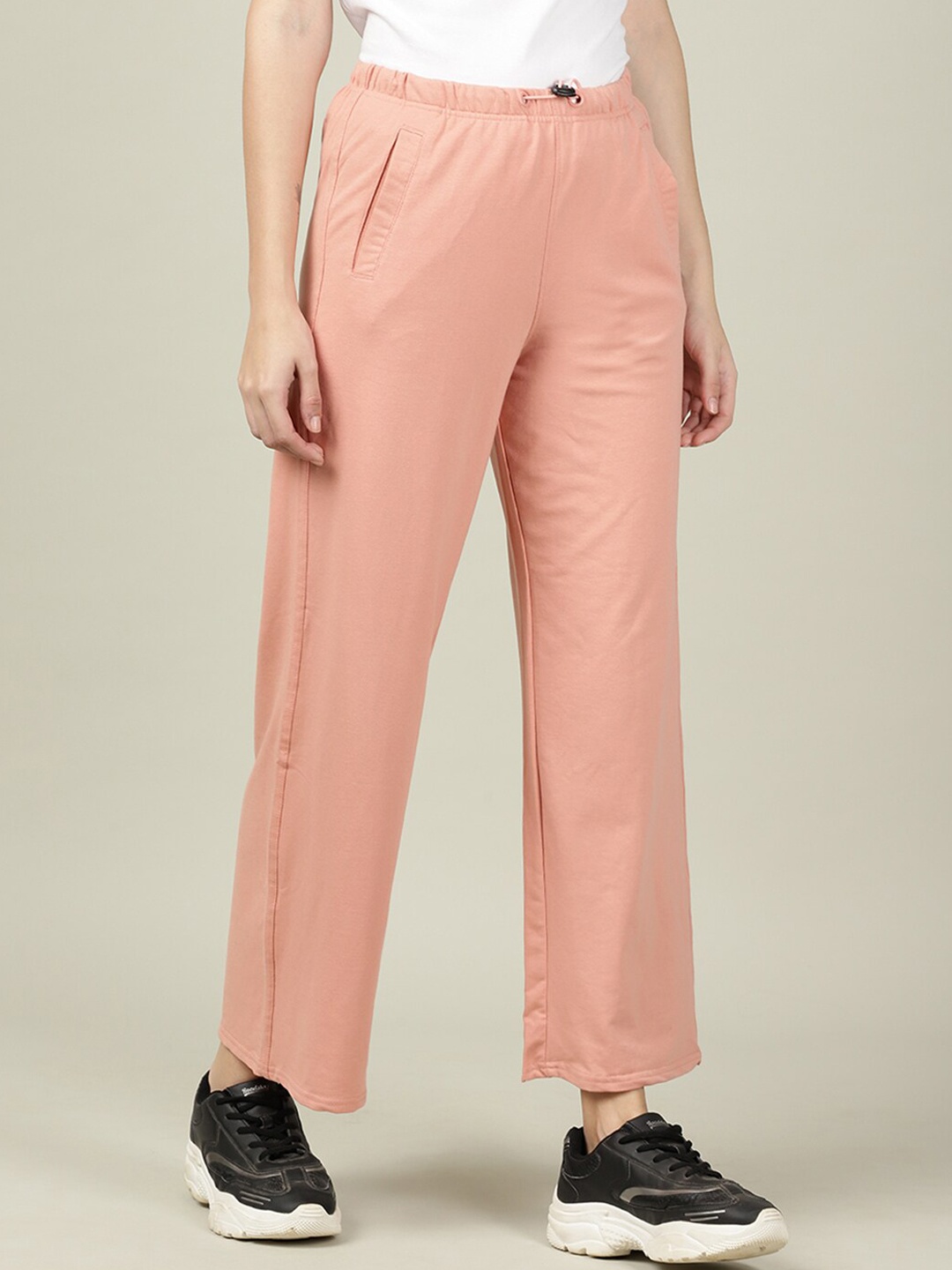 

Head Women Pink Solid Cotton Track Pants