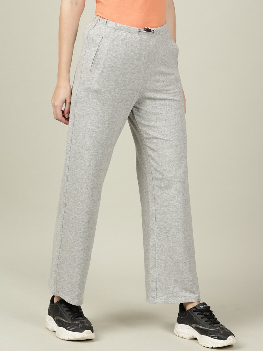 

Head Women Grey Solid Cotton Track Pants